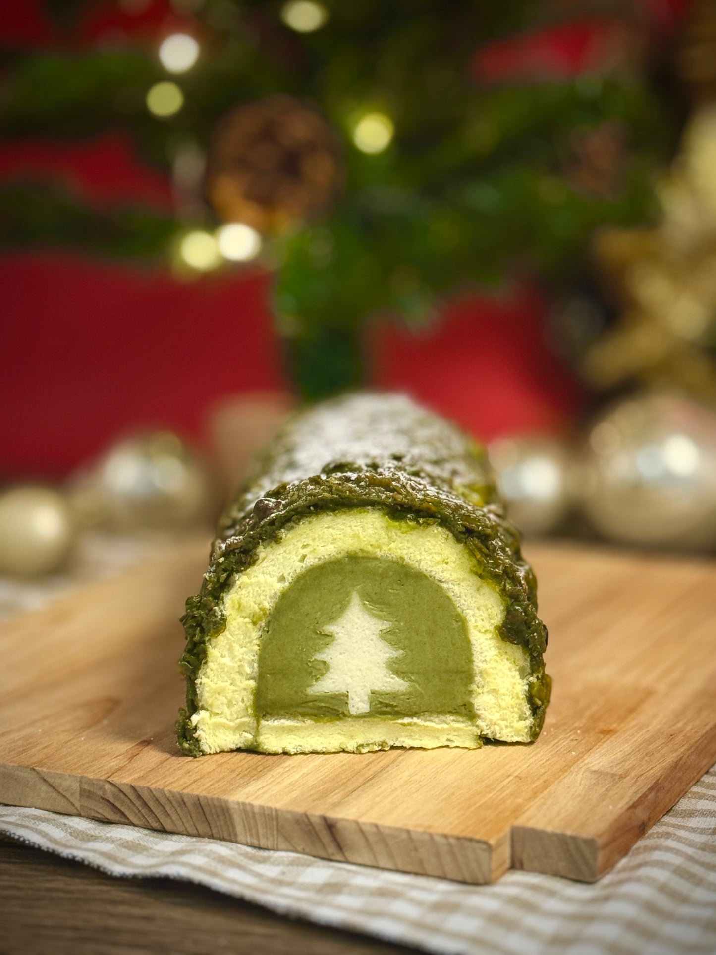 聖誕開心法式蛋糕卷 Pistachio Bûche de Noël