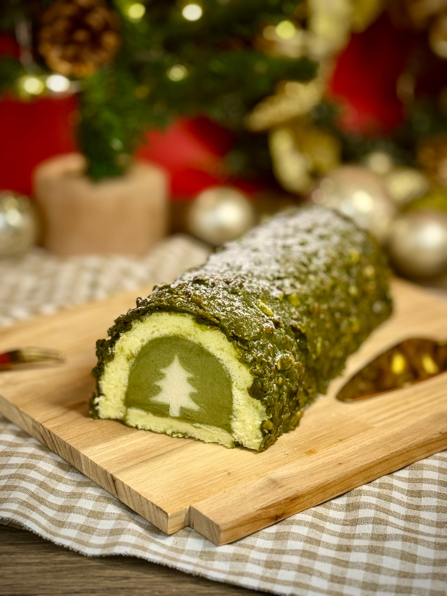 聖誕開心法式蛋糕卷 Pistachio Bûche de Noël