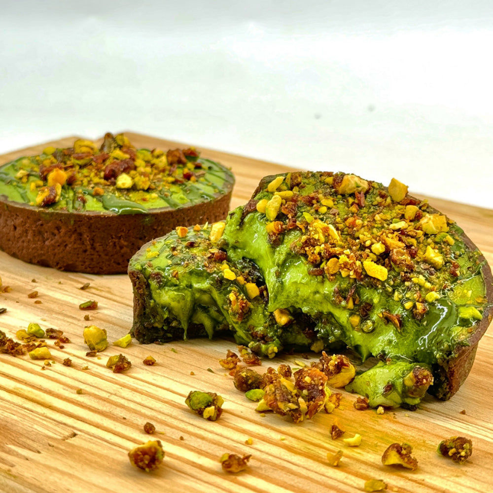 特濃!!三重開心麻糬芝士撻 Super Rich!! Triple Pistachio Mochi Tart