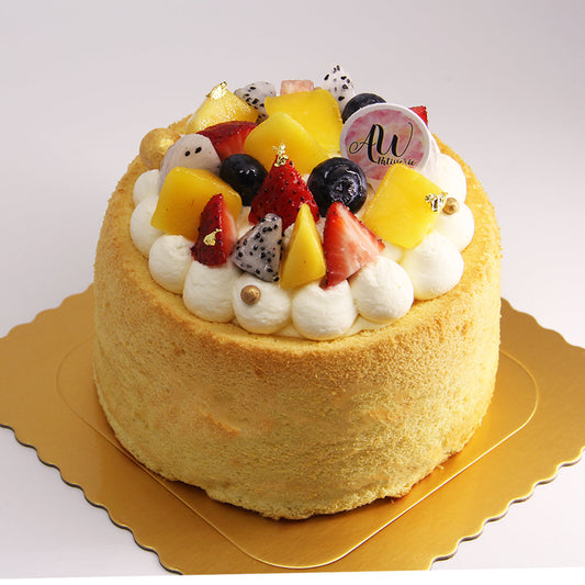 (代糖)雜果戚風蛋糕 (Sugar Substitute) Seasonal Fruit Chiffon Cake